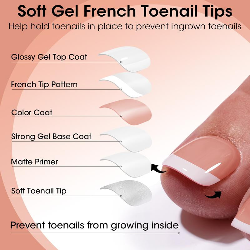 Gellen Toe French Press Ons Short 15 Sizes